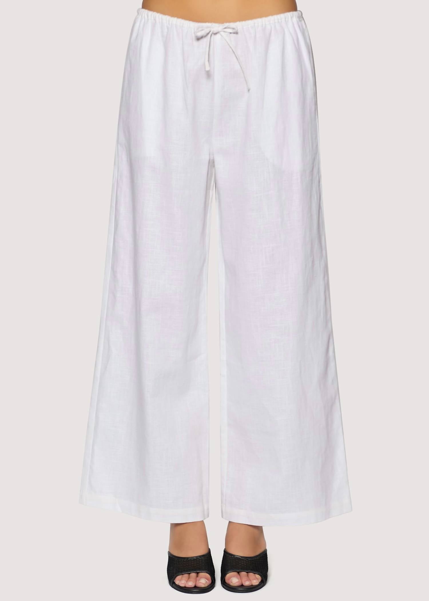 LOST + WANDER Cabrera Mist Pants in white - women's pants