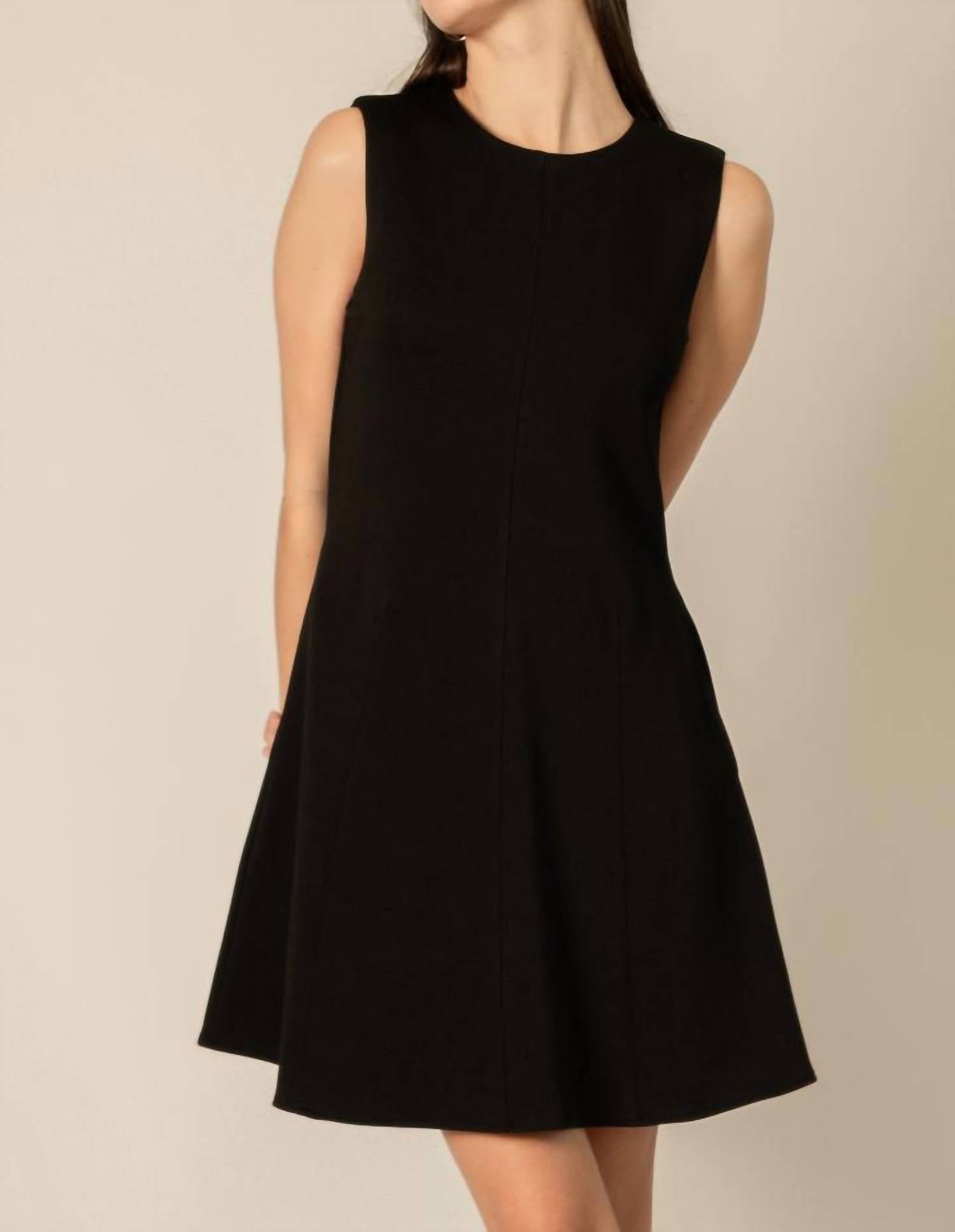 P.CILL Rhode Flared Mini Dress in black - women's dress