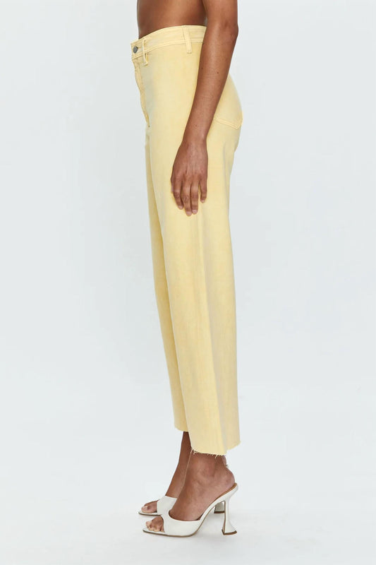 Pistola - Penny Ankle Pintuck Vintage High Rise Wide Leg