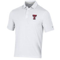 UNDER ARMOUR Men's Texas Tech Throwback Charged Cotton Polo in white - men's shirt