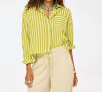 Kerri Rosenthal - Tia Faded Stripe Shirt