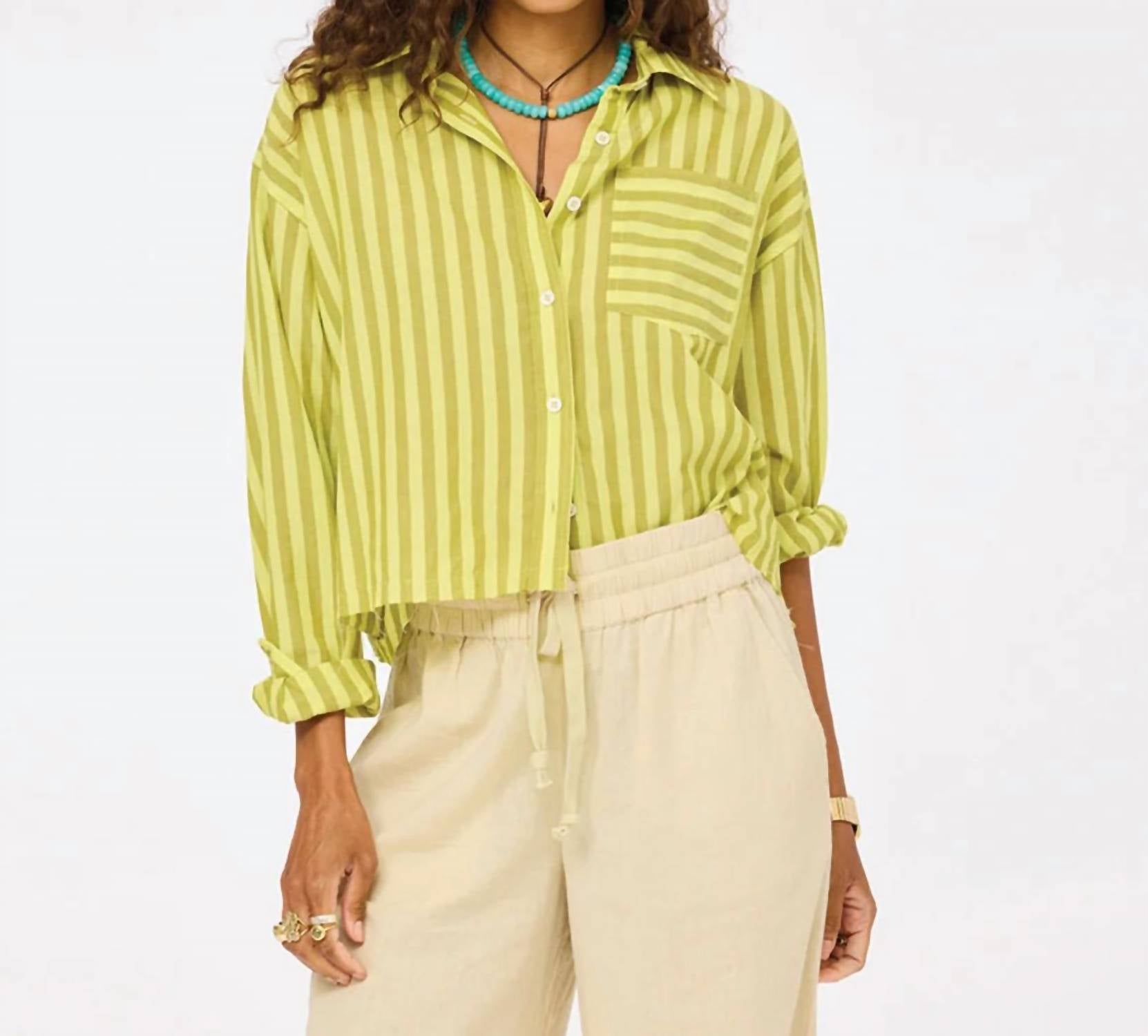 Kerri Rosenthal - Tia Faded Stripe Shirt