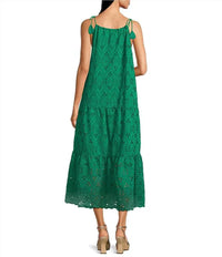 Skies Are Blue - Eyelet Midi Dress