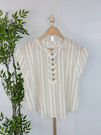 Blu Pepper - Women's Soft Horizon Stripe Top