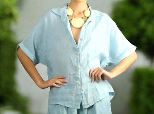 Made In Italy - Classic Short Sleeved Linen Shirt