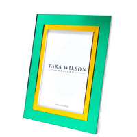 Tara Wilson Designs Acrylic Two-tone Frame in green yellow - item