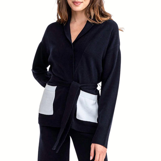 Kerri Rosenthal - YVONNE SHAWL COLLAR POPCKET CARDIGAN