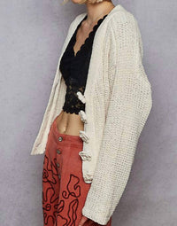 Pol - V-neck Long Sleeve Regular Fit Cardigan