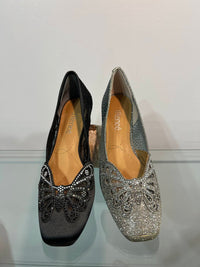 J. Renee Women's Zofia Dress Heel with Butterfly in pewter - women's heels - detail view