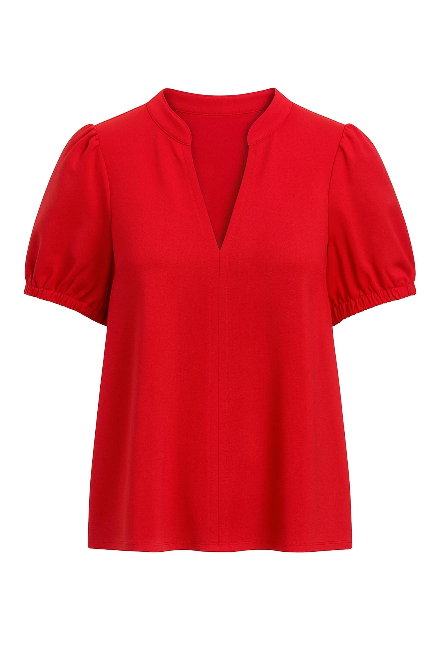 JUDE CONNALLY Coco Ponte Short Sleeve Top in red - women's shirt - view 4