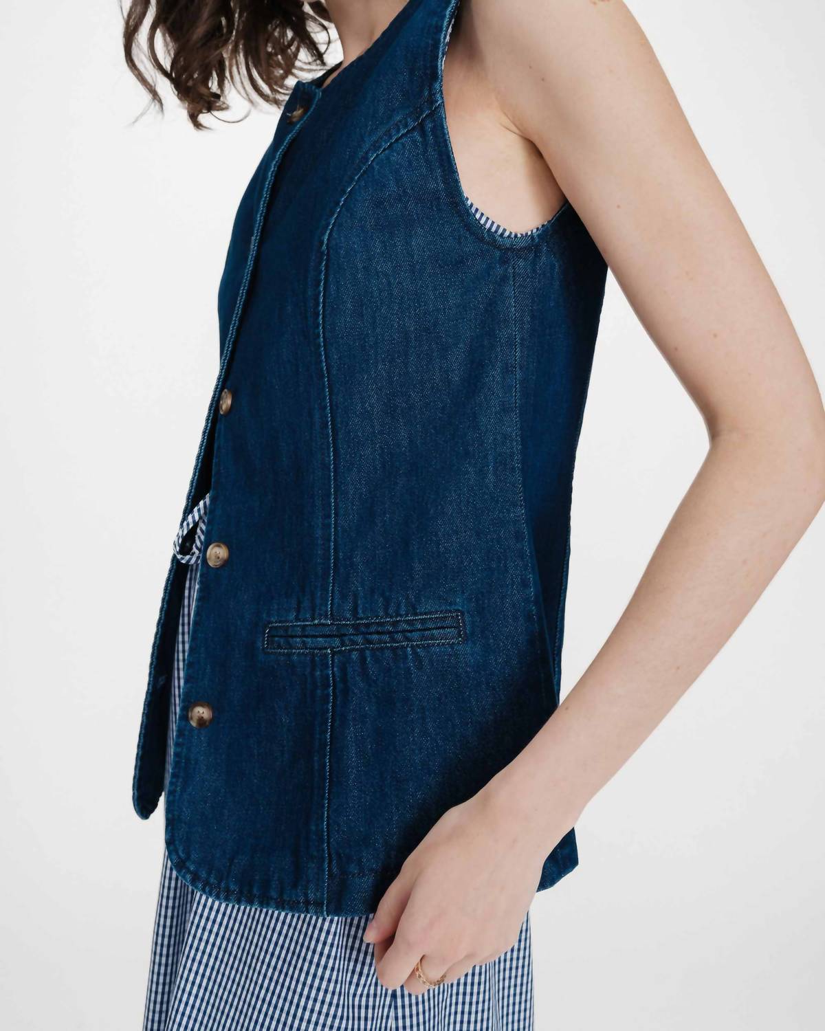 Grace & Mila - Vallon Front Waistcoat Denim Vest