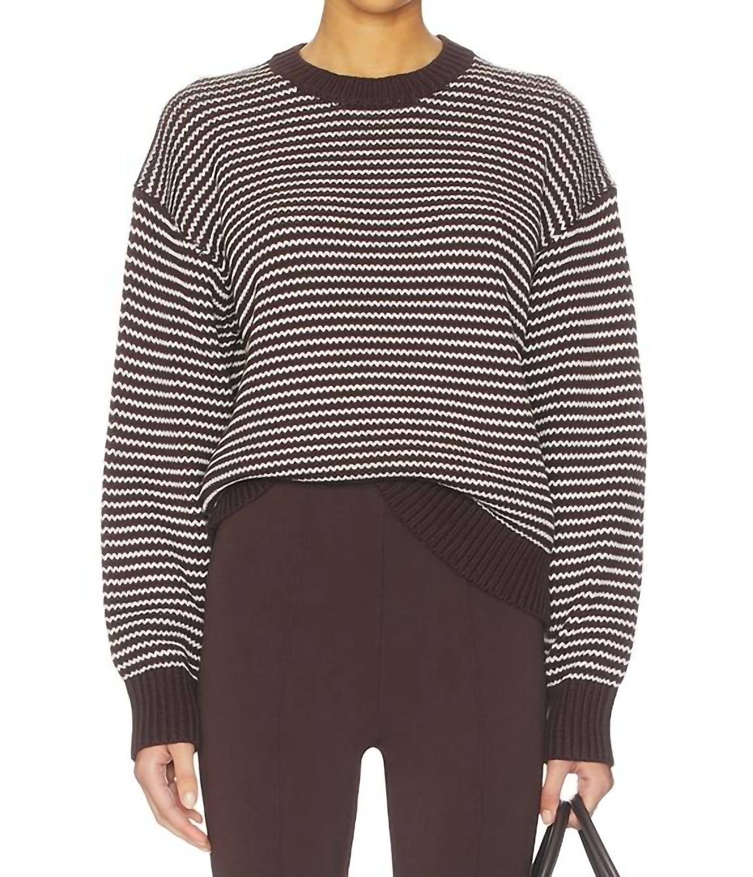 PISTOLA Aura Relaxed Crewneck Sweater in mocha 1 - women's sweater