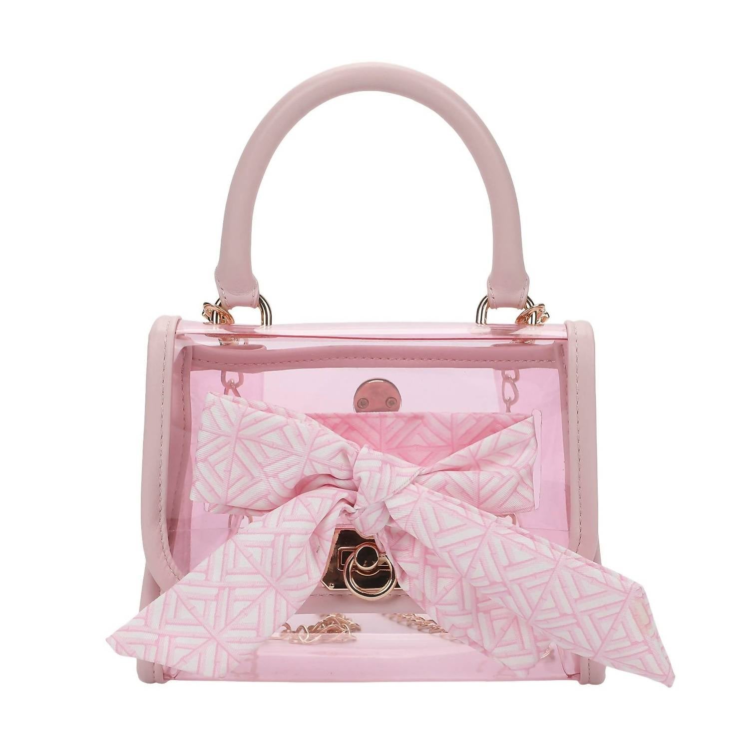 Packed Party - Women's Perfect Bow Clear Vinyl Mini Handbag