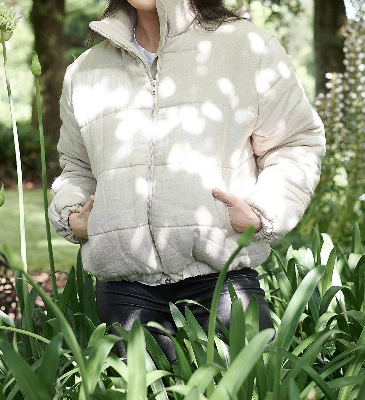 Eadie Lifestyle - Women's Linen Bomber Jacket