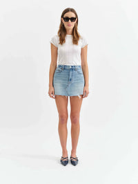 Daze - Malibu Mid Rise Denim Mini Skirt