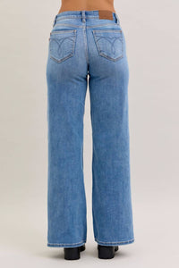 Judy Blue - Mid-rise Retro Wide Leg Jeans