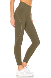 Free People High Rise Formation Legging in army - women's pants - detail view