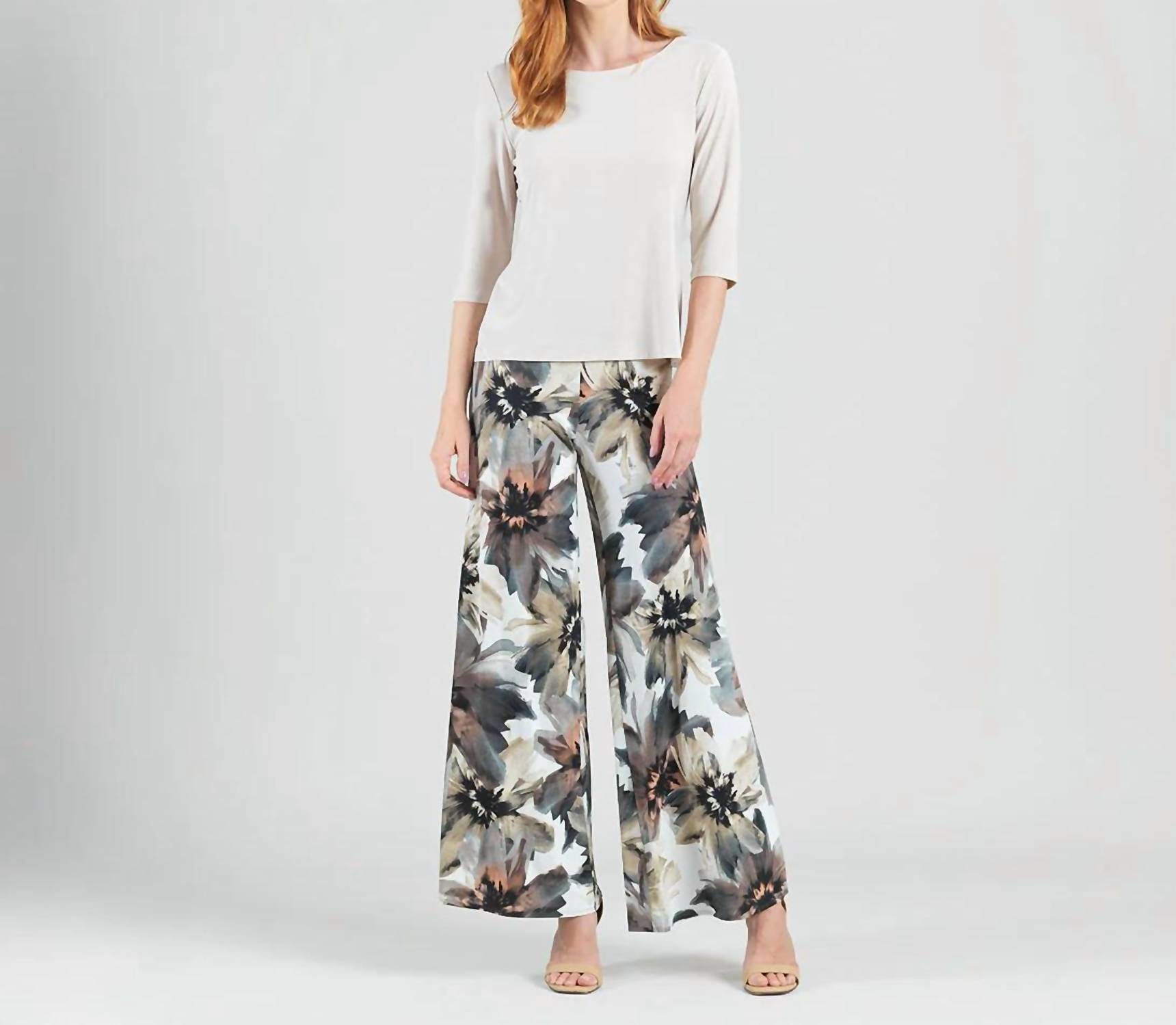 Clara Sun Woo - Gauze Knit Palazzo Wide Leg Pant