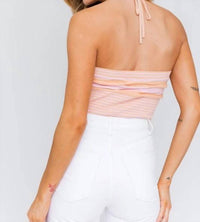 Lelis - Halter Neck Sweater Crop Top