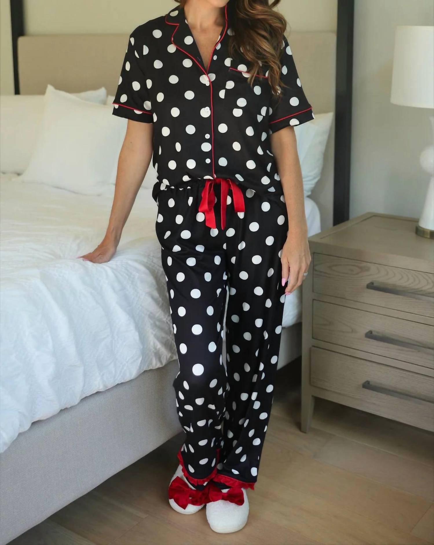 Jess Lea - Dotty Darling Polka Dot Ruffle Pajama Set