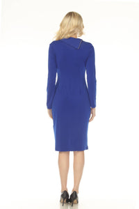 Joseph Ribkoff - Zip Cowl Neck Sheath Dress
