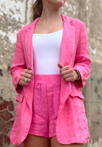 Sofia Ellison Blazer in pink - women's jacket - detail view