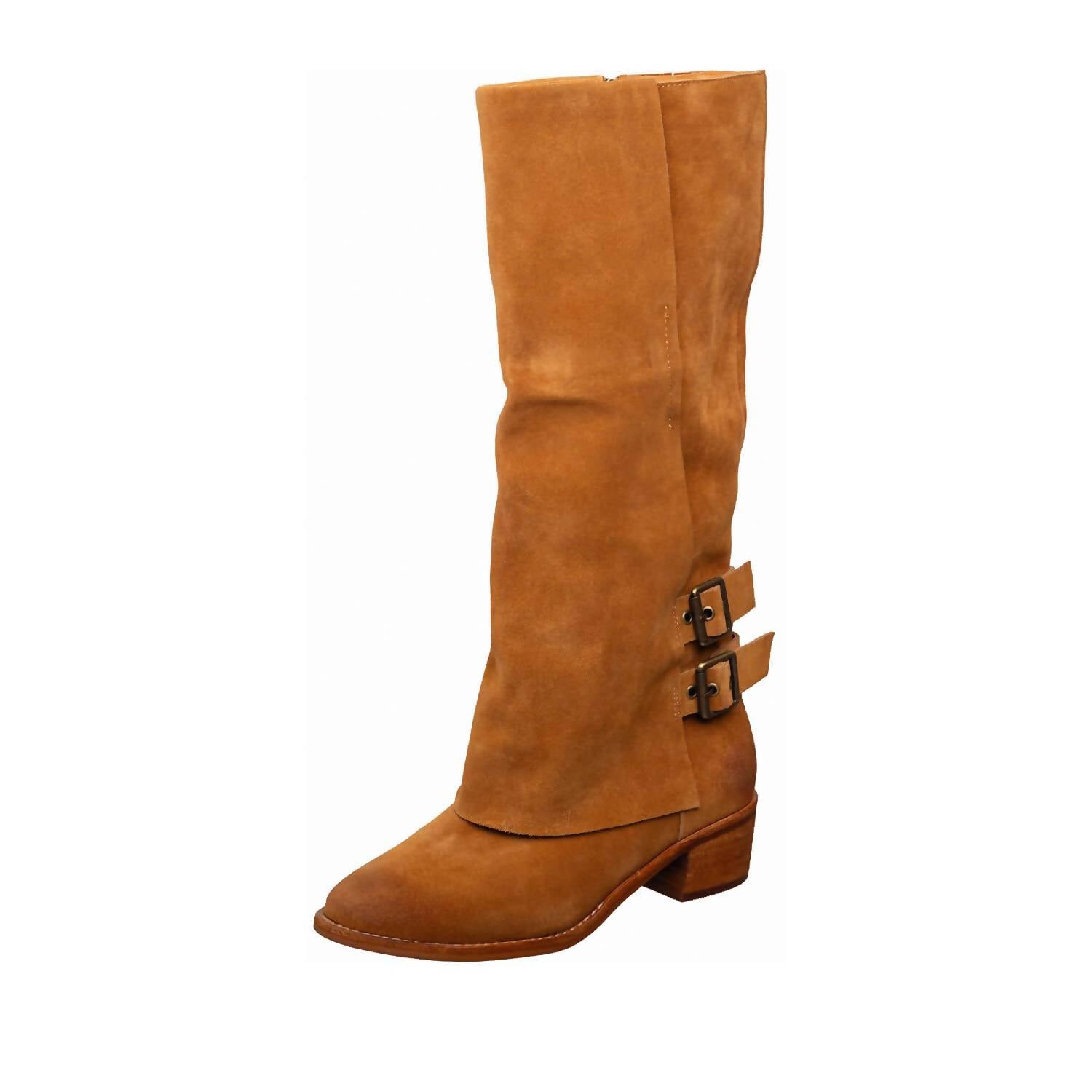 Antelope Women's Tessa Suede Tall Boots in cognac - women's shoe - alternate view