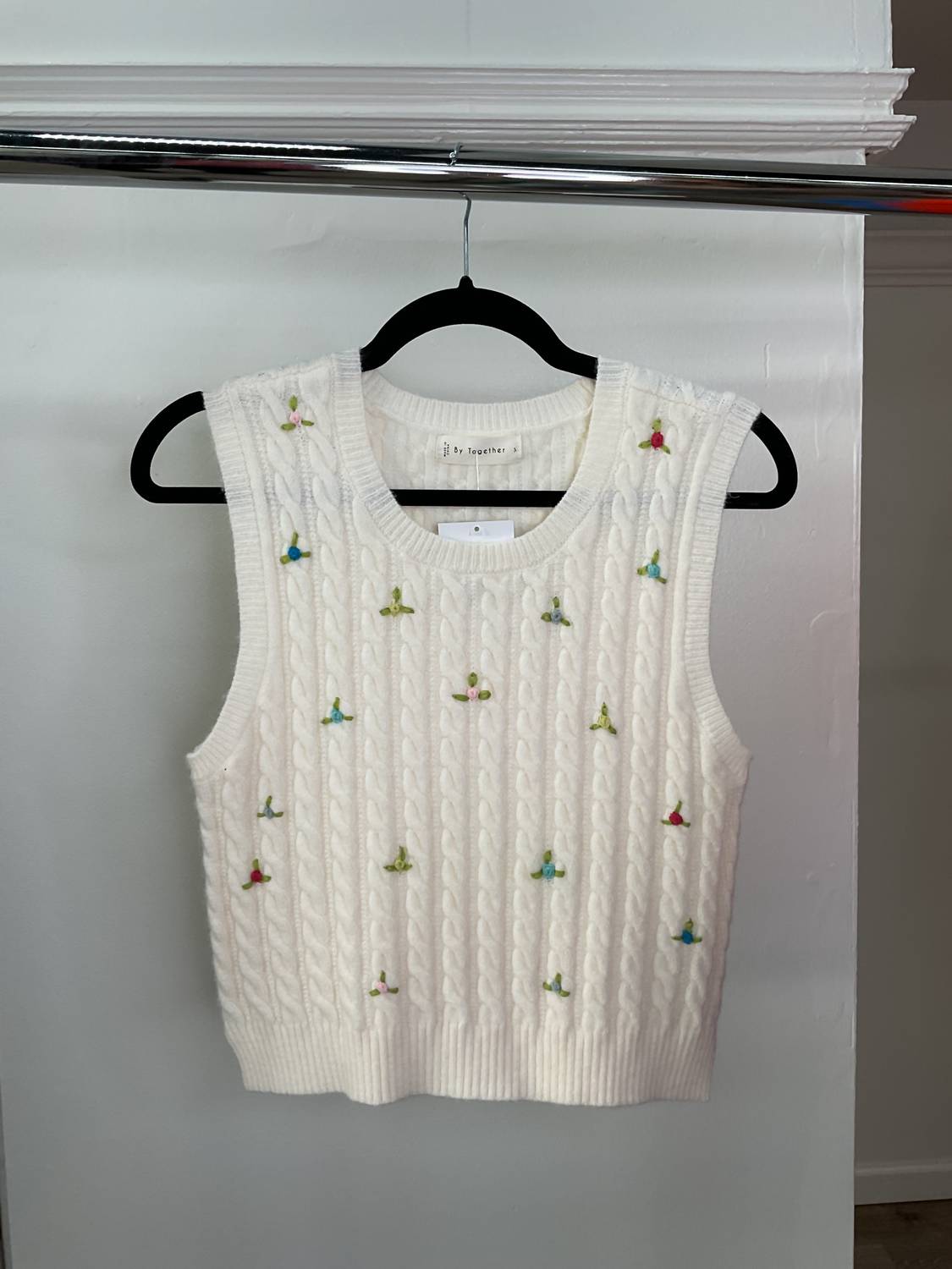 By Together - Flower Knit Sweater Vest