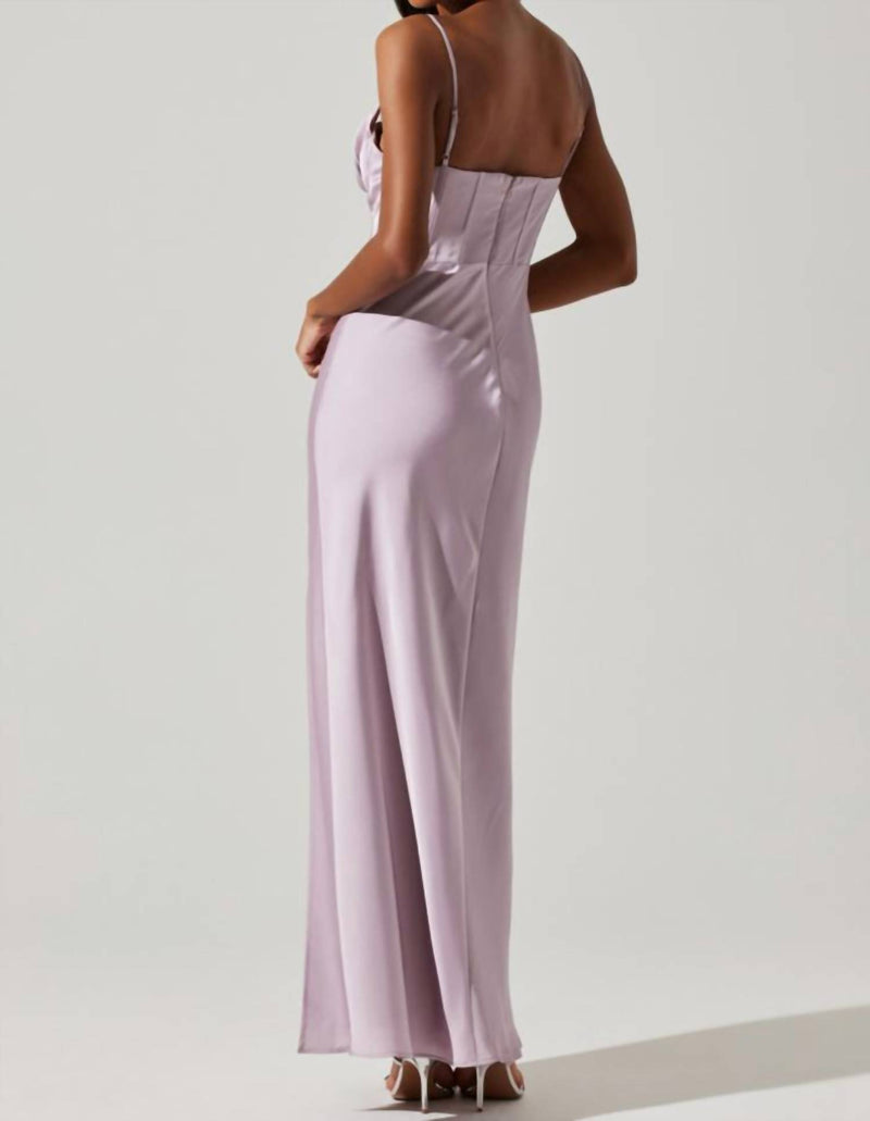 cannes satin bustier maxi dress ASTR The Label | Cannes Satin Bustier Maxi Dress in Champagne