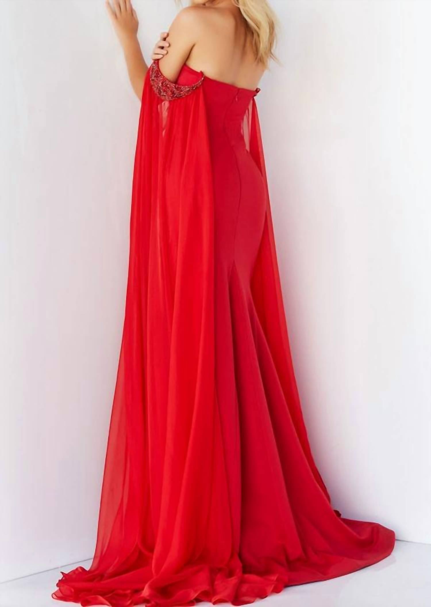 Jovani - Off Shoulder Sweetheart Neck Prom Dress