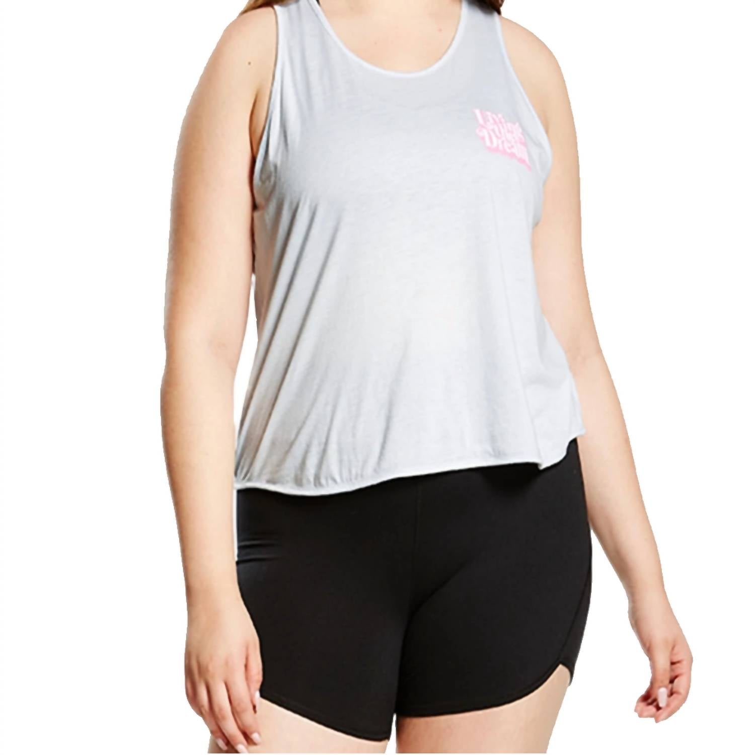 Soffe - Women's Graphic Racerback Cropped Tank Top