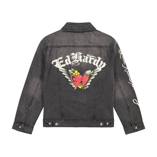 Ed Hardy - Unisex Heart Wings Denim Jacket