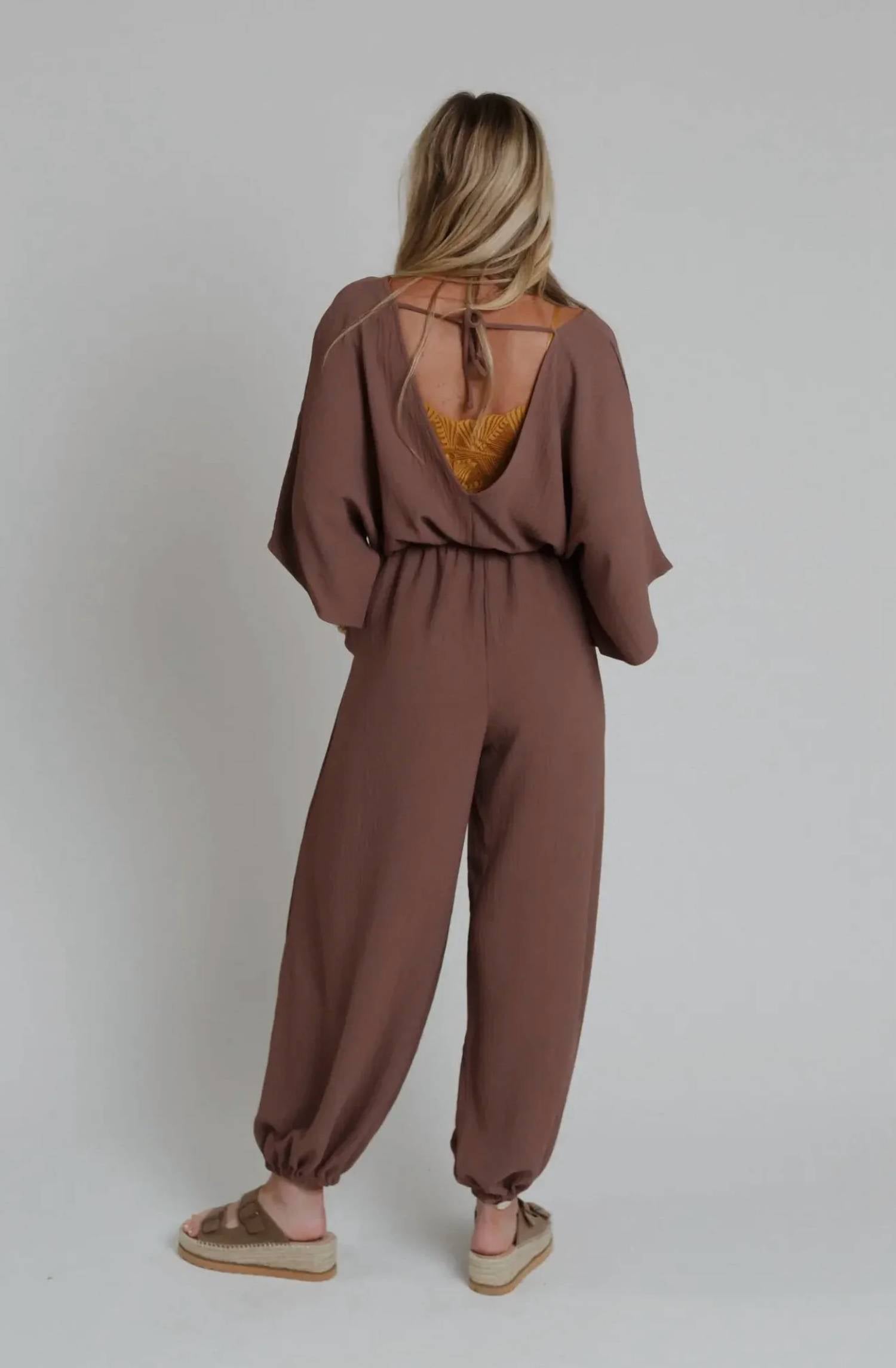 Three Bird Nest - New Love Relaxed Drawstring Jumpsuit