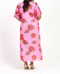 Fashion Szn Curve - Flutter Sleeve Tie Front Midi Dress