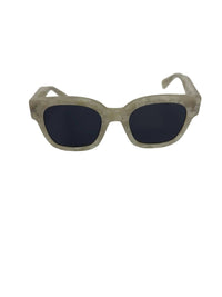 Amiri Women's Classic Logo Sunglasses in white black silver - women's accessory