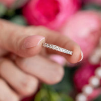 Starlette Women's Kayla Eternity Ring in silver - women's jewelry - alternate view