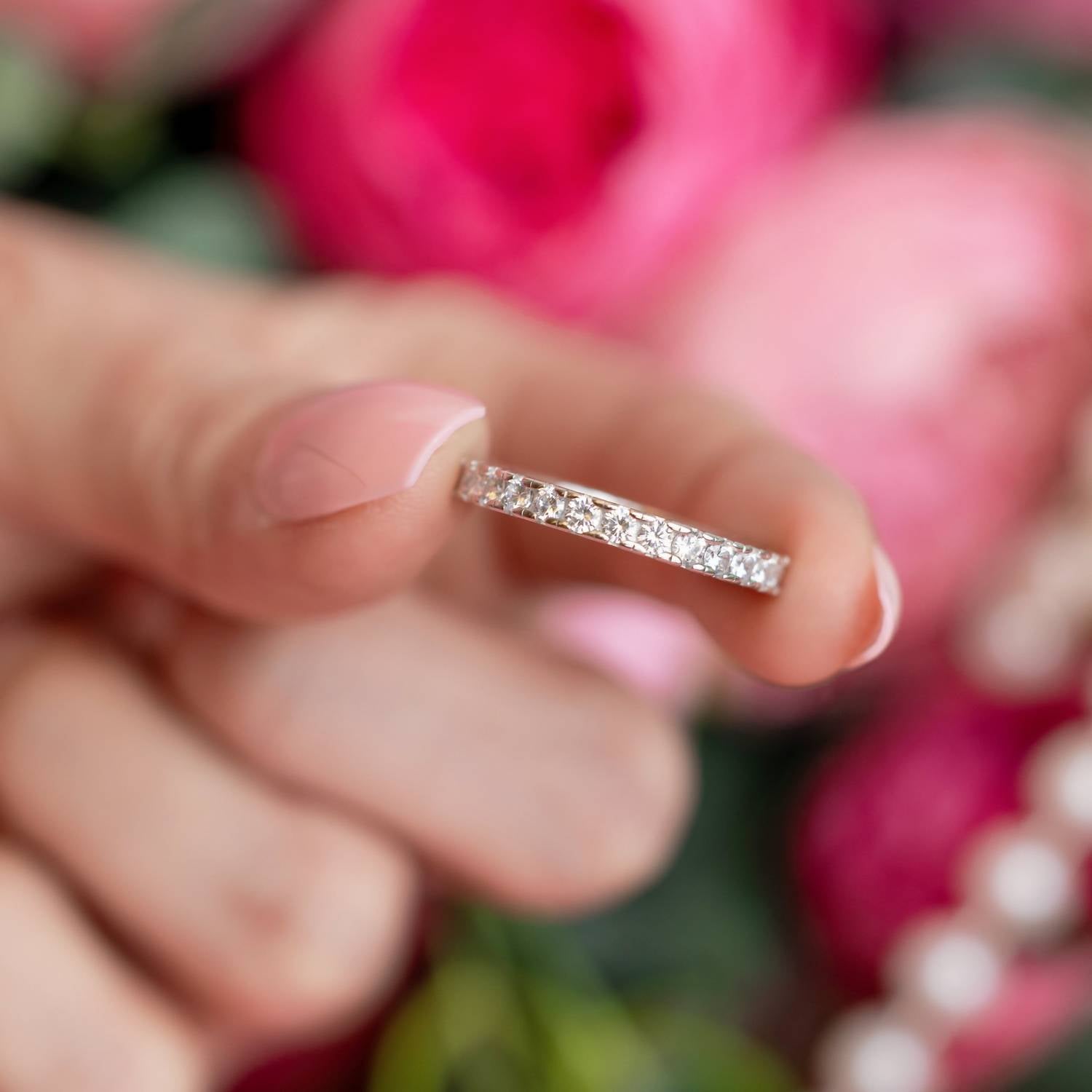 Starlette Women's Kayla Eternity Ring in silver - women's jewelry - alternate view