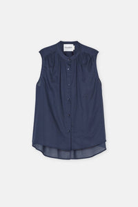 CLOSED Cotton Voile Blouse in space blue - women's blouse - view 5