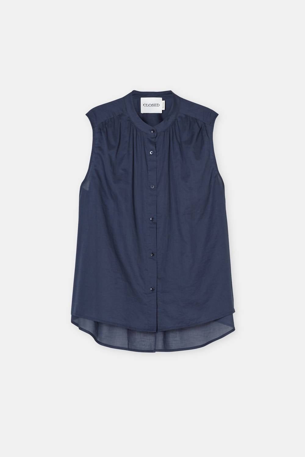 CLOSED Cotton Voile Blouse in space blue - women's blouse - view 5