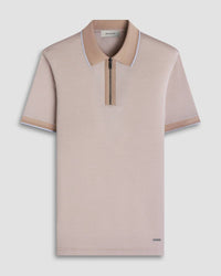 Bugatchi Uomo - Short Sleeve Quarter Zip Polo