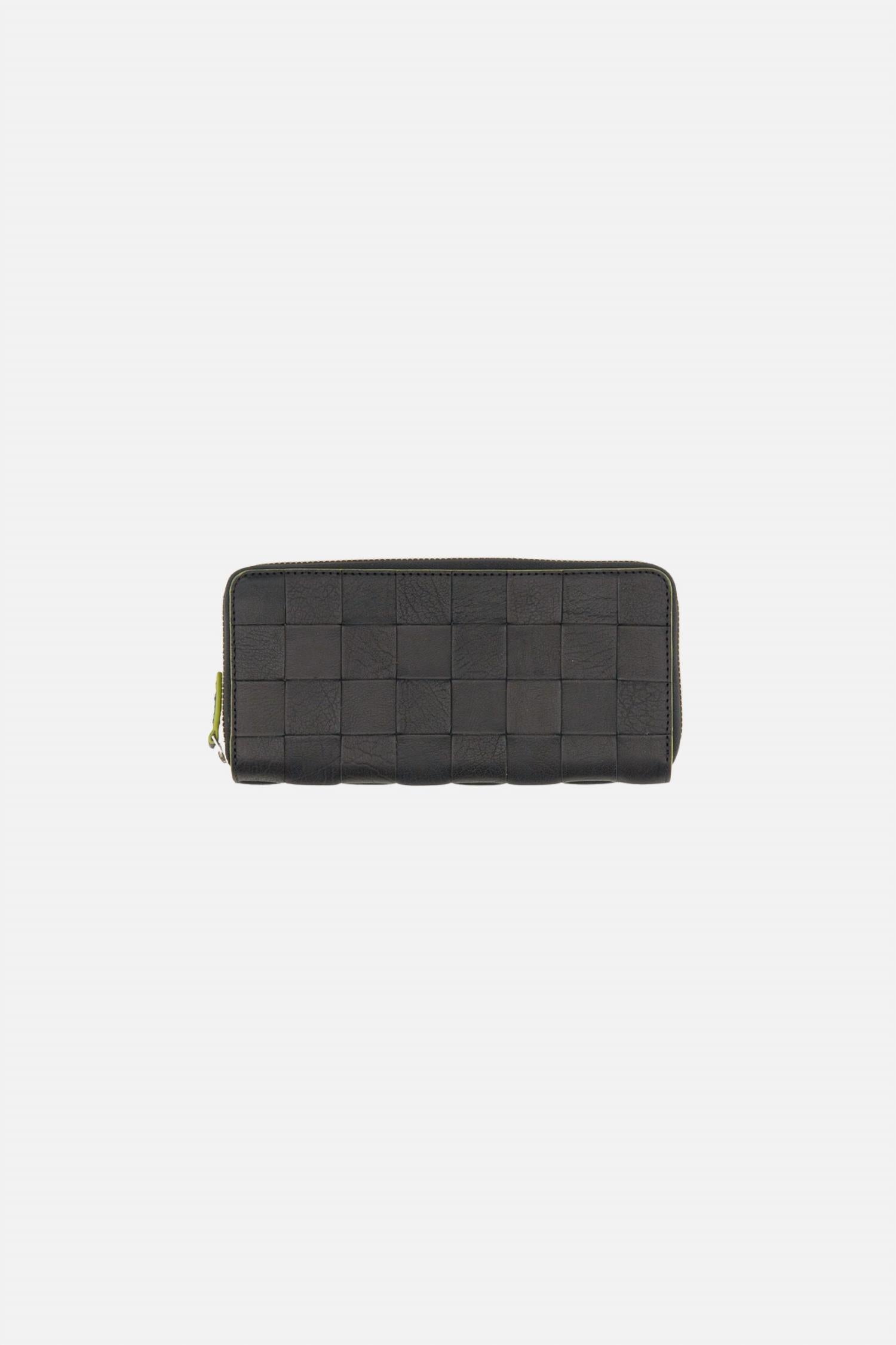 Dragon Diffusion Women's Check Zip Around Wallet in black - women's bag