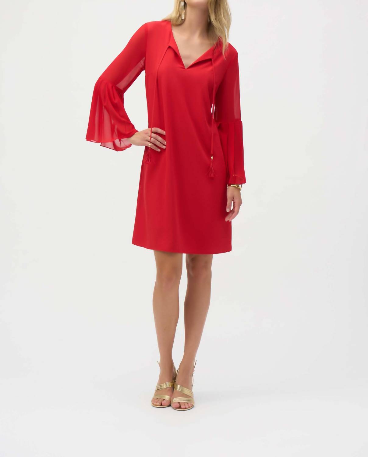 Joseph Ribkoff - Casual V-neck Mini Dress