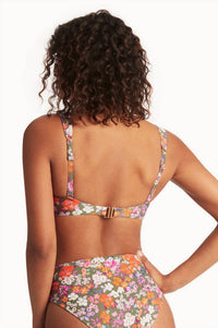 Sea Level Australia Parkland Top C/d Cup With Underwire Bikini Bra in khaki - women's swimwear - detail view