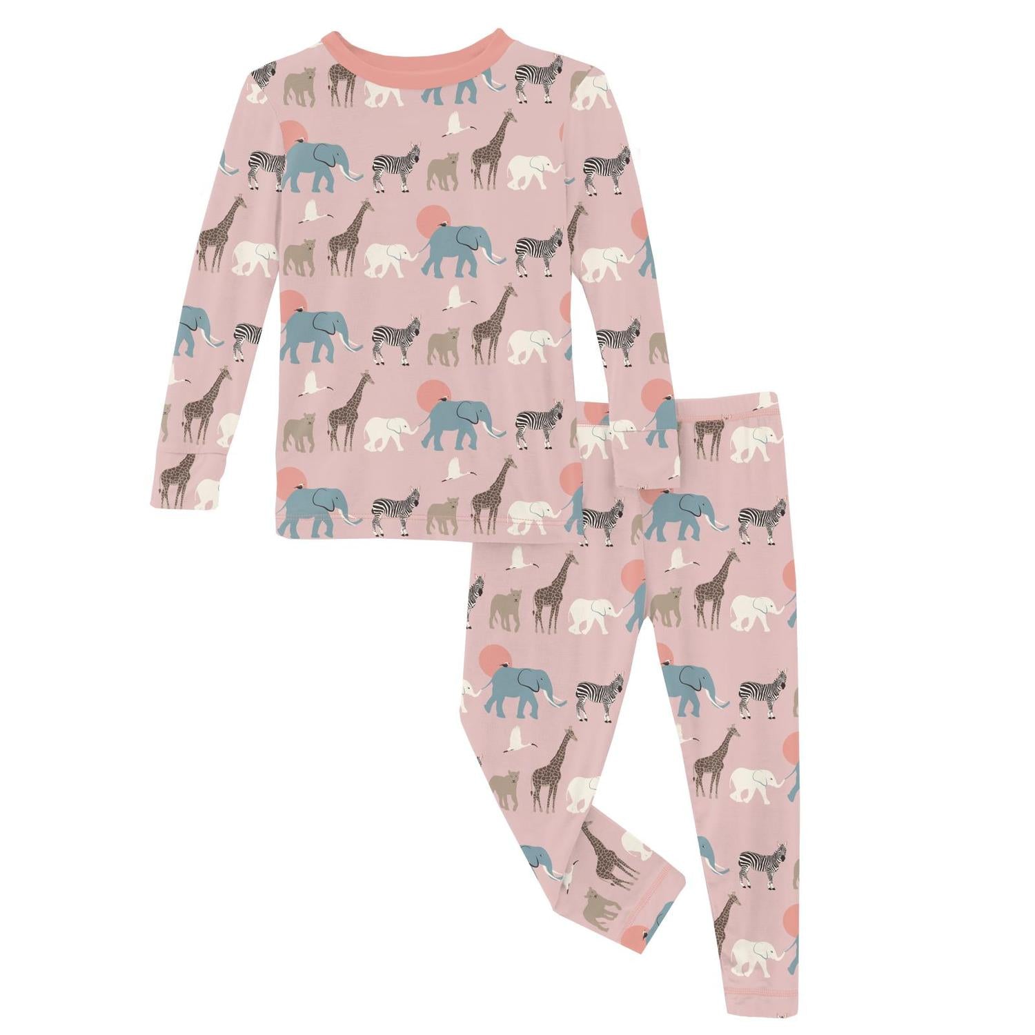 Kickee - Kids' Print Long Sleeve Pajama Set