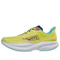 Hoka Men's Mach 6 Shoes in yuzu cielo blue - men's shoe - detail view