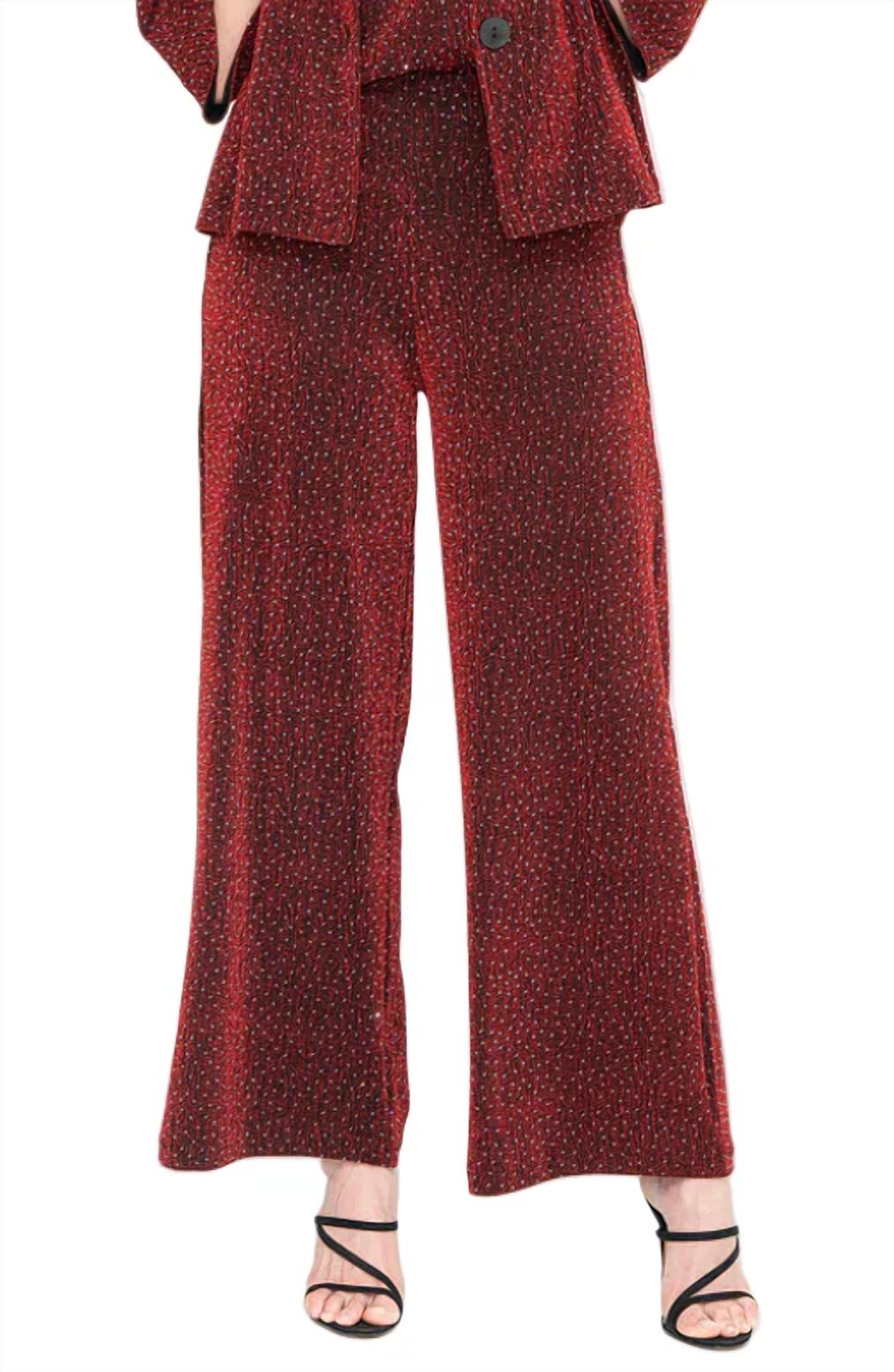 Damee - Wide Leg Rhinestone Pant