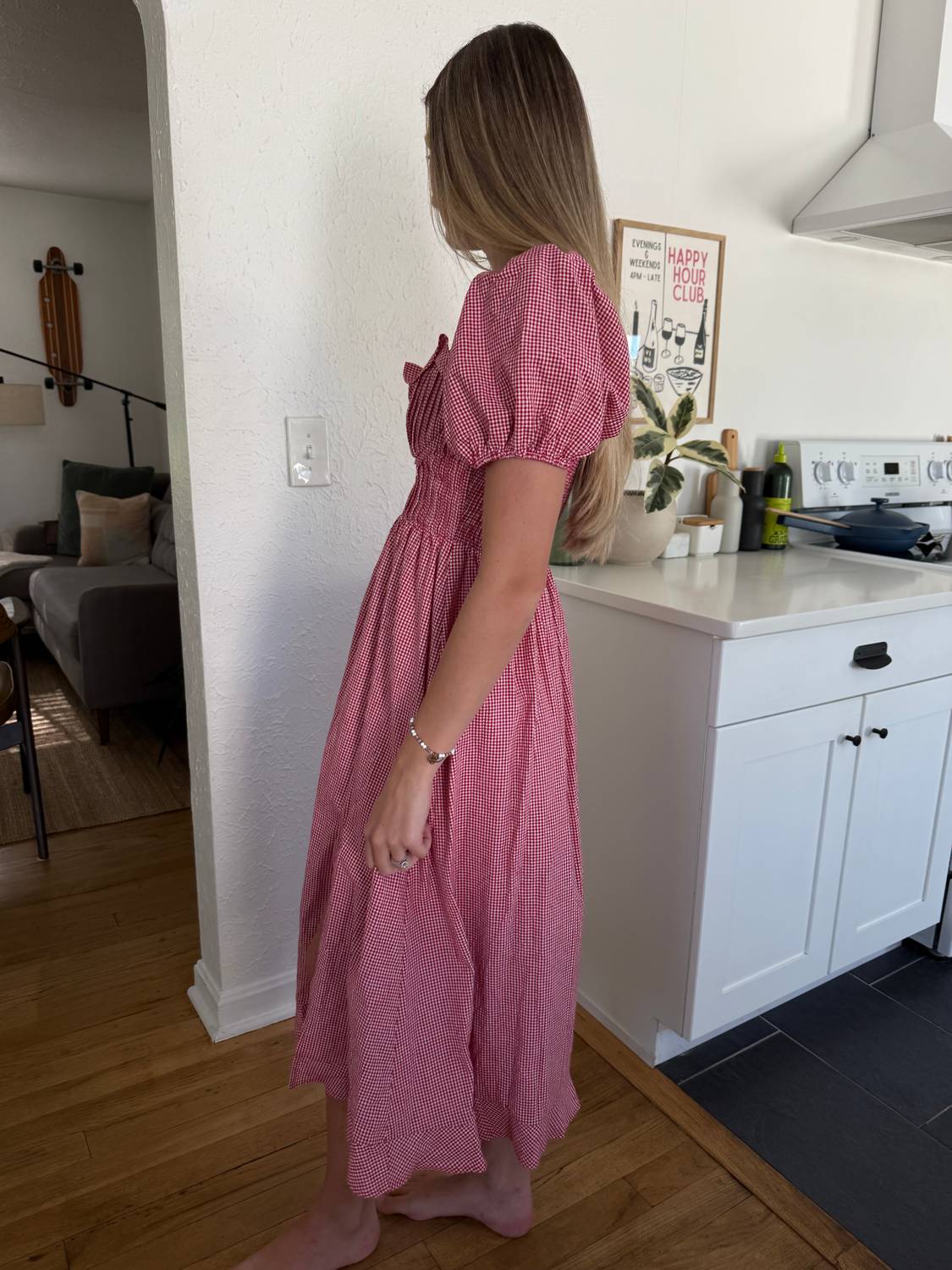 Sofie The Label - Lottie Gingham Puff Sleeve Midi Dress