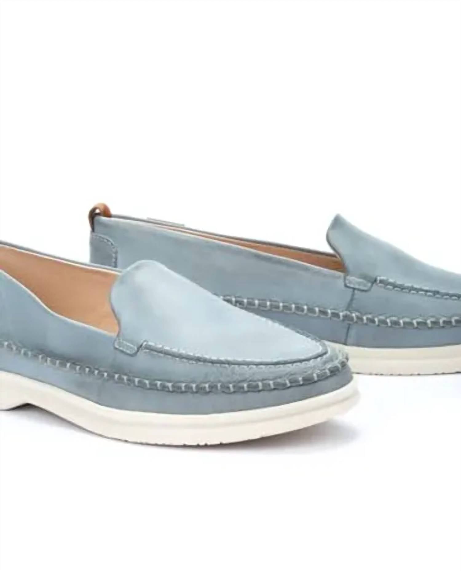 PIKOLINOS WOMEN'S GANDIA LOAFER SHOE in denim - women's flats - detail view