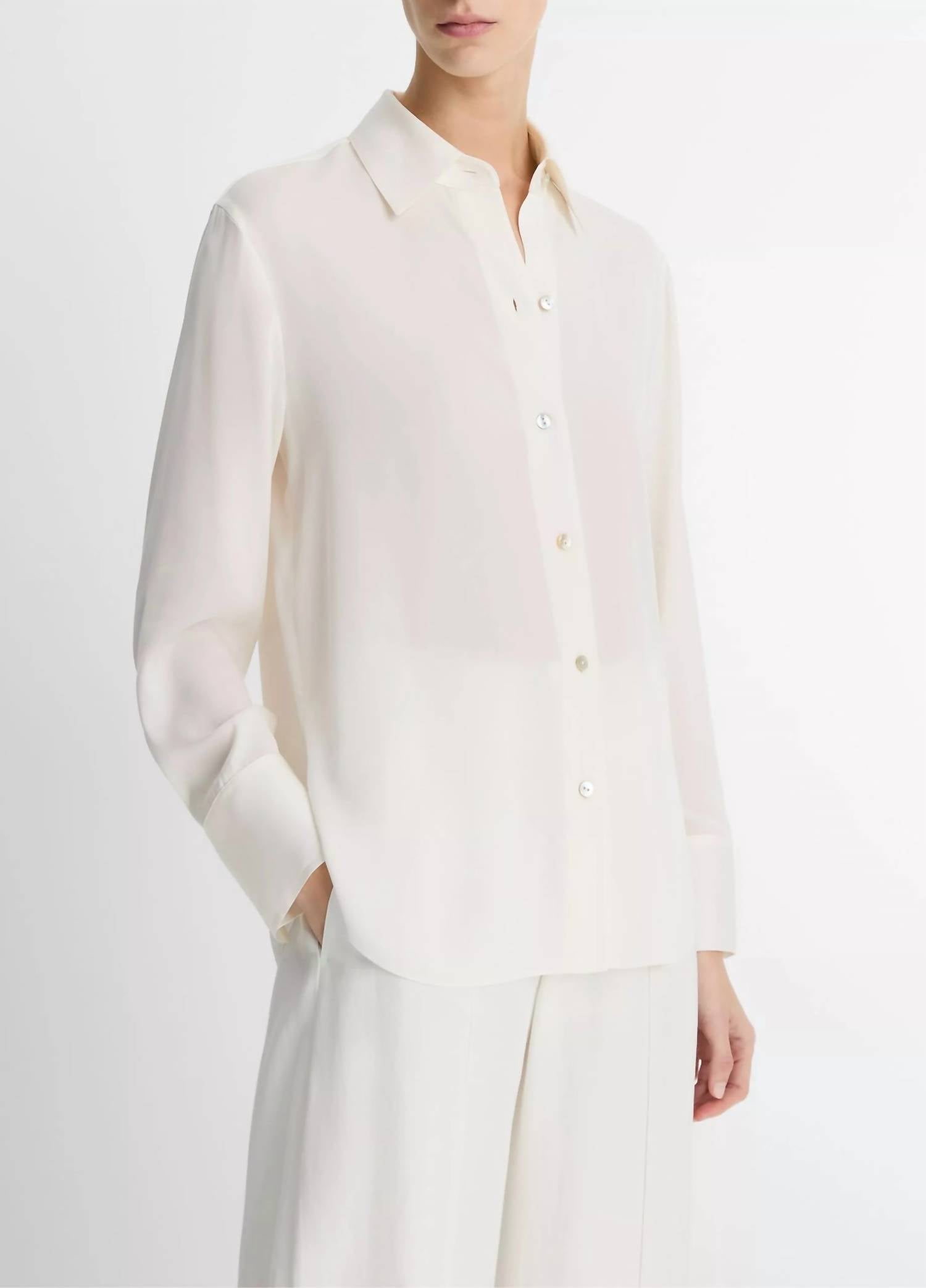 Vince - Long Sleeve Button Down Blouse
