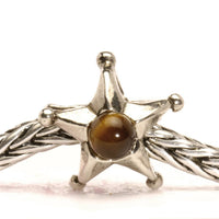 Trollbeads Women's Gemini Star Bead Charm in silver - women's accessory - detail view
